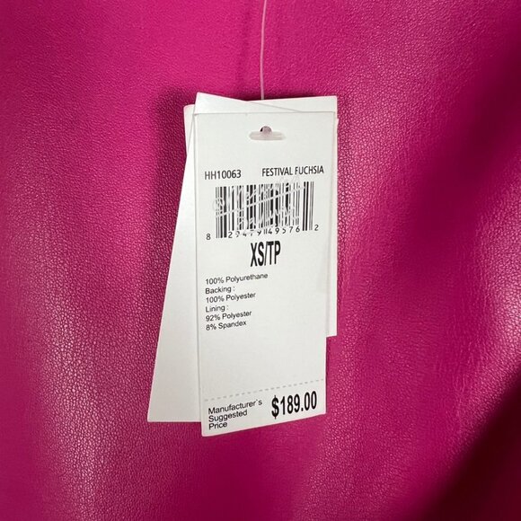 XS - NWT - House of Harlow Pink Faux-Leather Sheath Dress - Picture 6 of 7